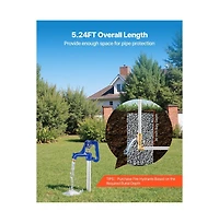Sugift Frost Proof Yard Hydrant 5.24FEET Freeze-Proof Outdoor Faucet with 36" Bury Depth