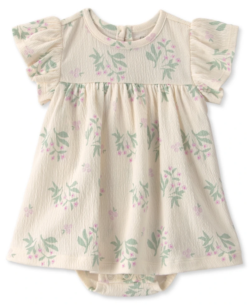 Carter's Baby Girls' Floral Long-Sleeve Dress 2-Piece Set