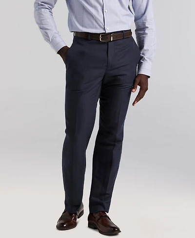 Perry Ellis Men's Classic-Fit Linen Blend Herringbone Pants