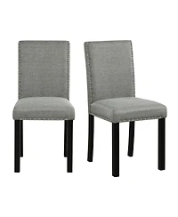 Slickblue Set of 2 Wood Dining Chairs with Curved Bentwood Legs
