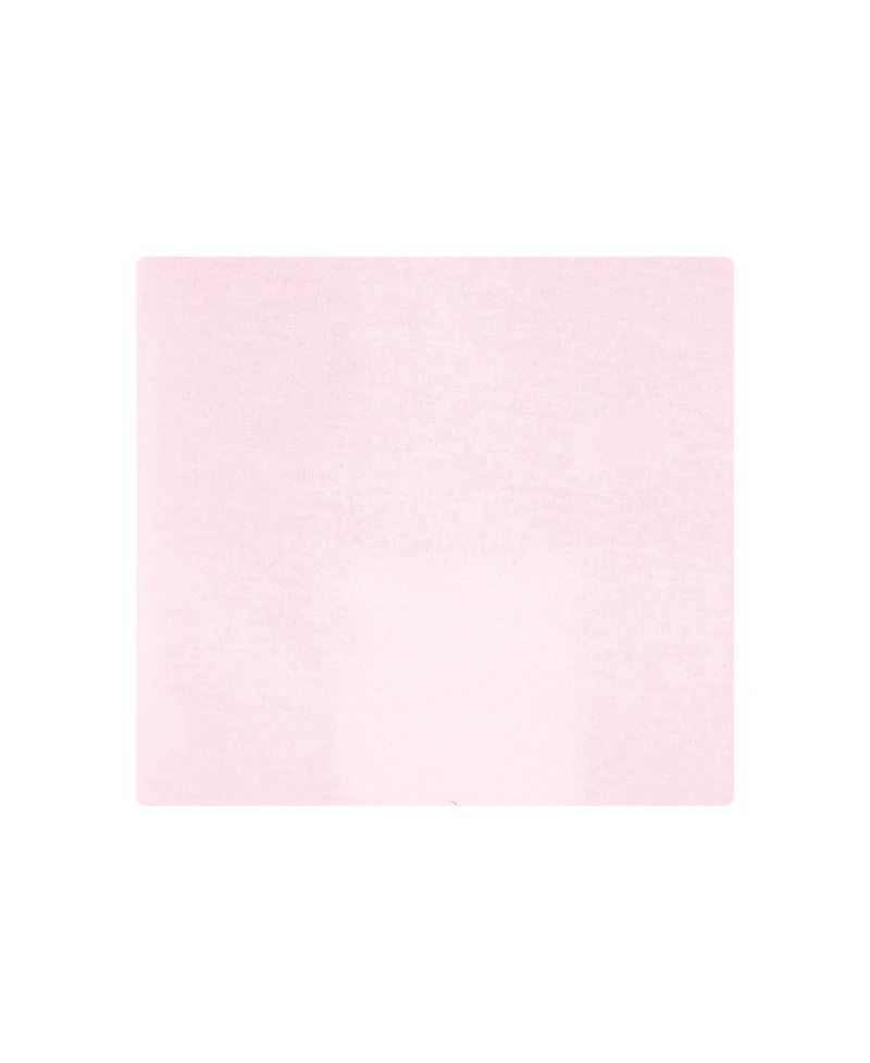 Hudson Baby Girl Cotton Poly Flannel Receiving Blankets 4-Pack, Pink Primrose, One Size
