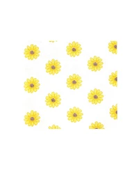 Hudson Baby Girl Cotton Poly Flannel Receiving Blankets Bundle, Yellow Daisy, One Size