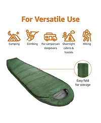 Gnuadz 20degree(s)F Mummy Sleeping Bag Hiking Camping No-snag Zipper Camping Outdoor Recreation Gear