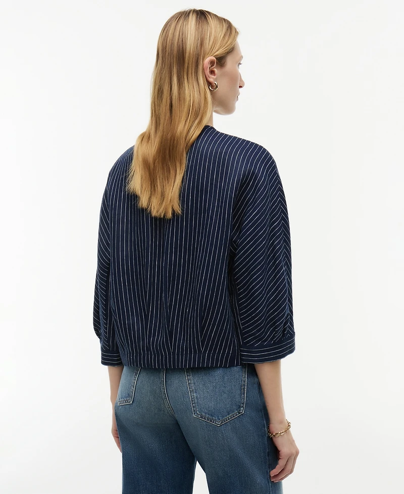 Tommy Hilfiger Women's Linen Nautical Stripe Blouse