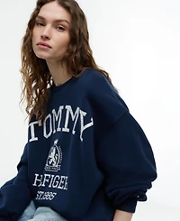 Tommy Hilfiger Women's Cotton-Blend Round Neck Sweatshirt