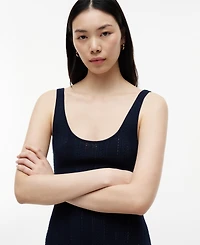 Tommy Hilfiger Women's Cotton Cable Pointelle Maxi Dress