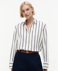 Tommy Hilfiger Women's Linen Nautical Stripe Shirt