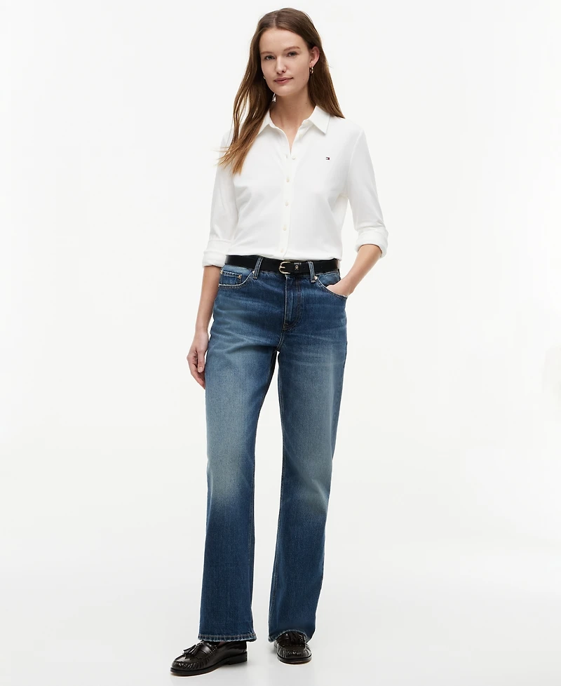 Tommy Hilfiger Women's Relaxed-Fit Straight Leg Jeans