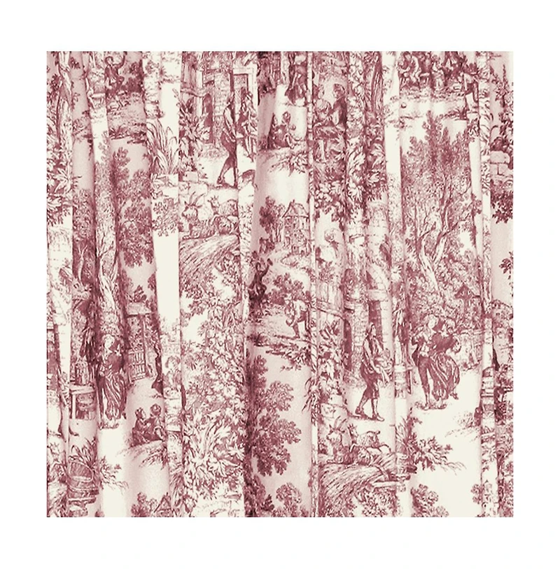 Skl Home Ellis Curtain Victoria Park Toile Design Printed Room Darkening 2-Piece Window Rod Pocket Pair