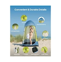 Sugift Camping Shower Tent 1 Room Portable Privacy Tent Changing Room with Ground Stakes