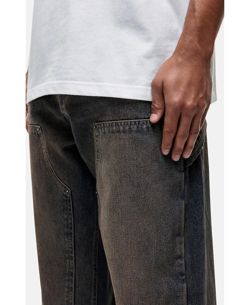 Good For Nothing Women's Traipes Blue Washed Baggy Denim Jeans