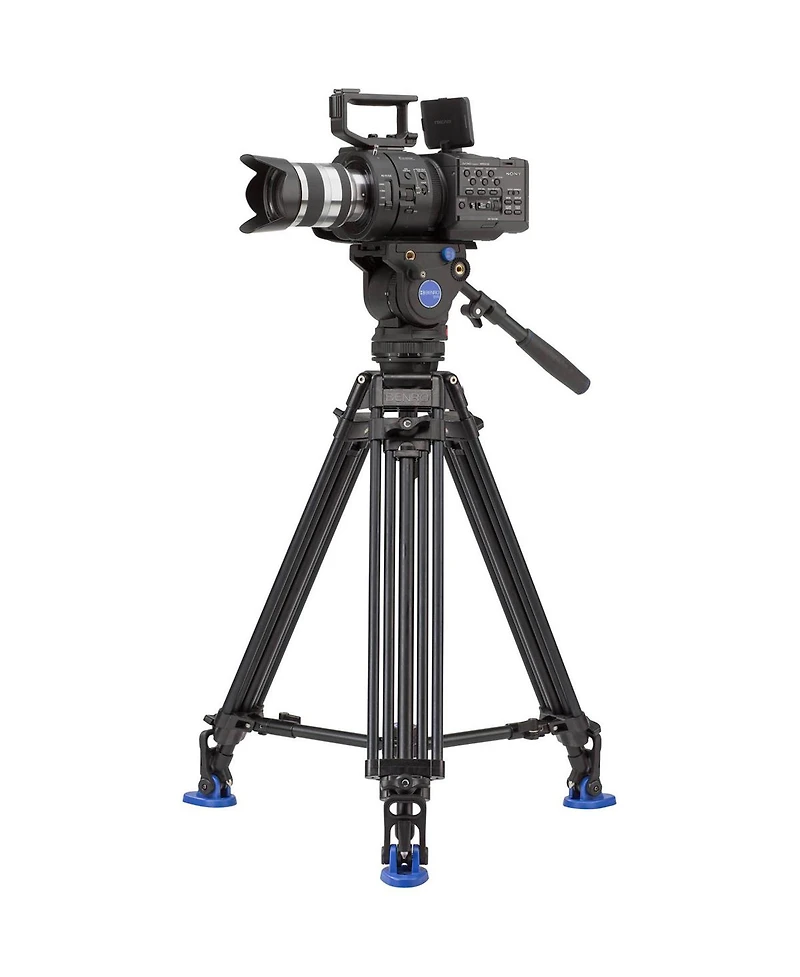 Benro BV6 Pro 3-Section Aluminum Video Tripod with BV6 Video Head and Mid-Level Spreader