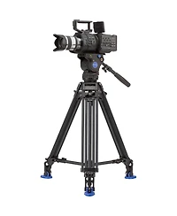 Benro BV6 Pro 3-Section Aluminum Video Tripod with BV6 Video Head and Mid-Level Spreader