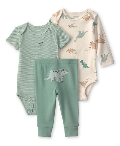Carter's Baby Boy's Dinosaur Bodysuit & Pant 3-Piece Set