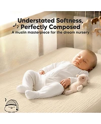 KeaBabies Lyra Muslin Mini Crib Sheets for Boys, Girls, 2-Pack Soft Organic Cotton Pack and Play Fitted