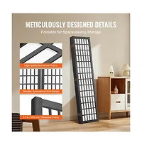 Sugift Room Divider 6 Panel Japanese Room Divider Folding Privacy Screen Indoor
