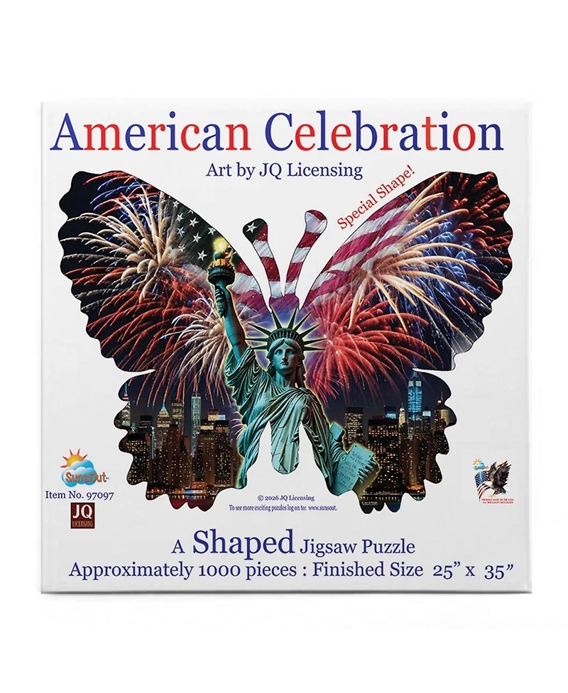 SunsOut American Celebration 1000 piece Jigsaw Puzzle for Adults Shaped Fourth of July