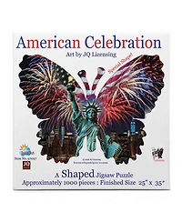 SunsOut American Celebration 1000 piece Jigsaw Puzzle for Adults Shaped Fourth of July