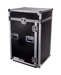 Deejay Led 11U Space Slant Mixer Rack/16U Space Vertical Rack System with Caster Board and Side Table