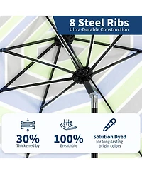 gaomon Outdoor Stripe Outdoor Patio Umbrella, Uv Protection Waterproof for Pool Deck Yard