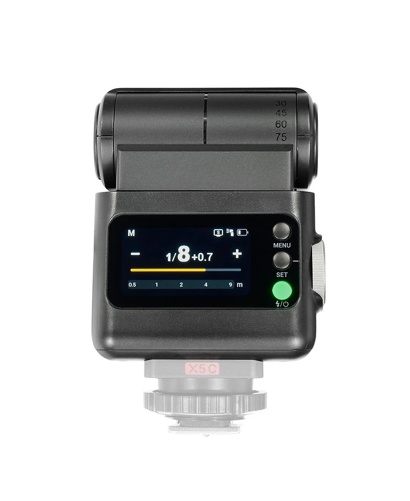 Flashpoint iT32 Compact R2 Ttl Mini Camera Flash with Detachable Magnetic X5-l Interchangeable Hot Shoe Module and Wireless Trigger