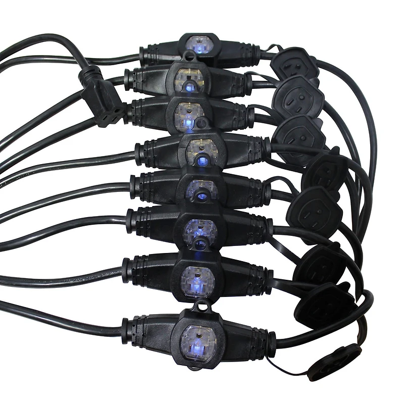 ProX Xc-MEP12-529 52' 110V Male to 9 Socket 110V Female Power Cord 9 Outlet 12/3 Extension Cord
