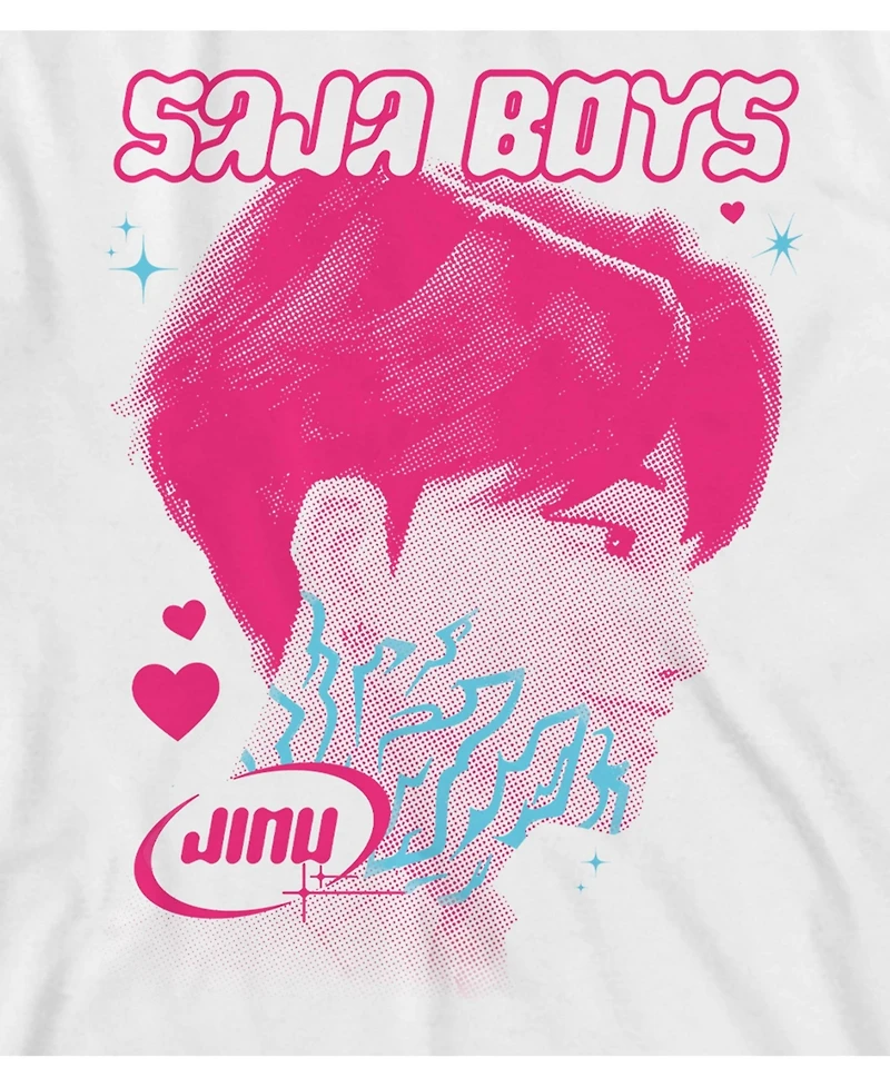 Kpop Demon Hunters Boys Face Jinu Youth Crew Neck Short Sleeve T-shirt