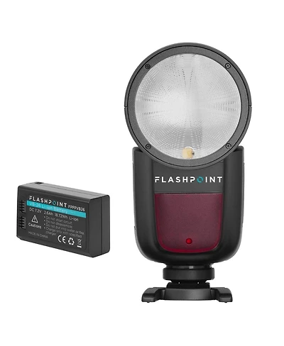 Flashpoint Zoom Li-on X R2 Ttl Round Head On Camera Flash Wireless Speedlight, Professional Camera Flash Kit with 76Ws 2.4G