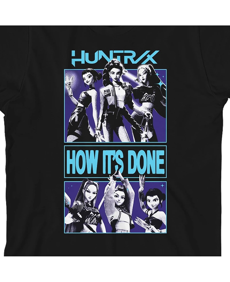 Kpop Demon Hunters Boys How Its Done Crew Neck Short Sleeve T-shirt-Large