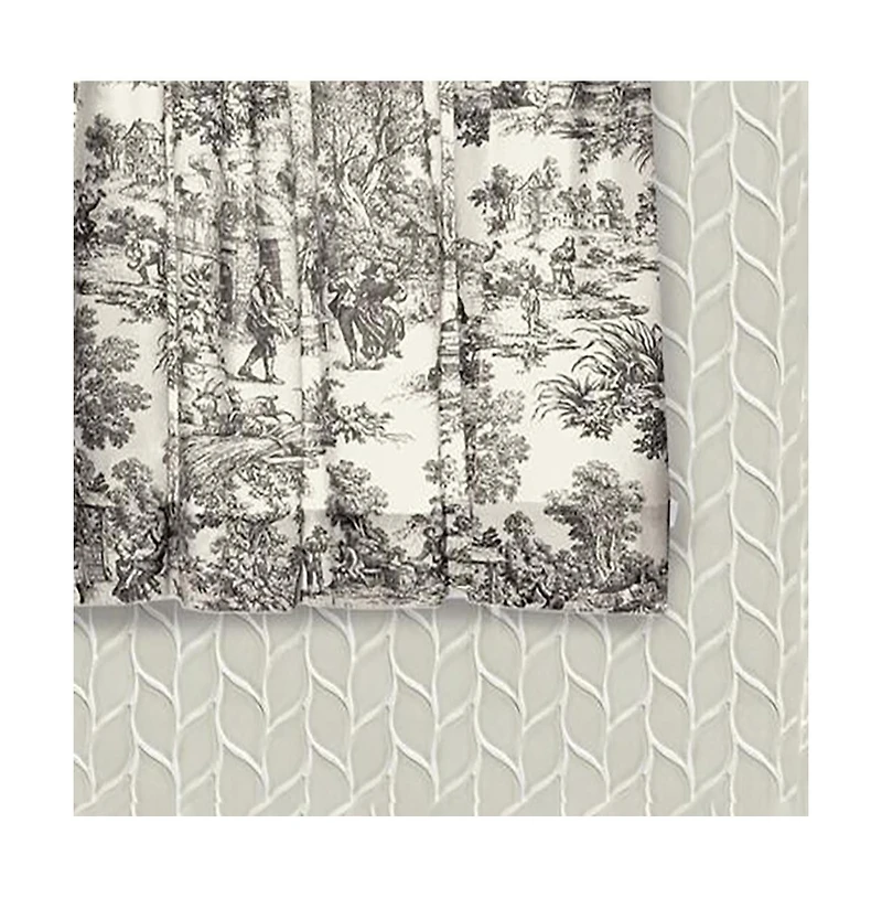 Ellis Curtain Victoria Park Toile Design Printed Room Darkening 2-Piece Window Rod Pocket Pair