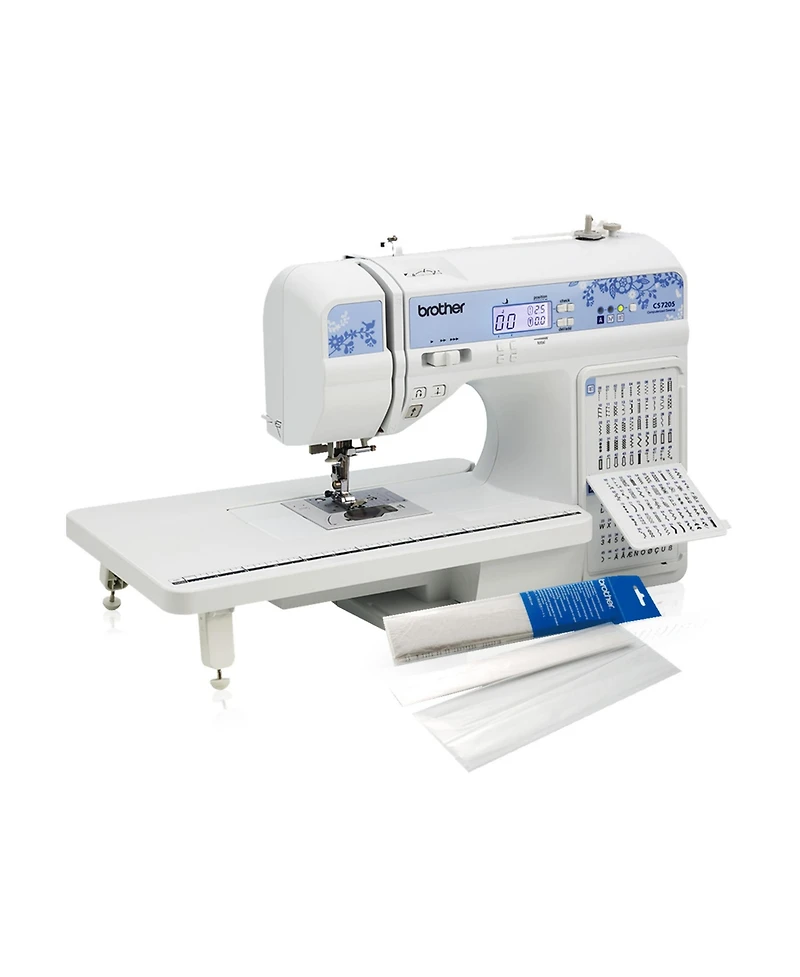 Brother CS7205 Computerized Sewing Machine with Wide Table and Stabilizer Roll