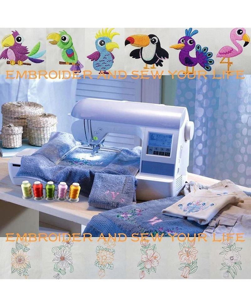Brother Elite PE545 Computerized Lcd Display Embroidery Machine Bundle (4 Items)