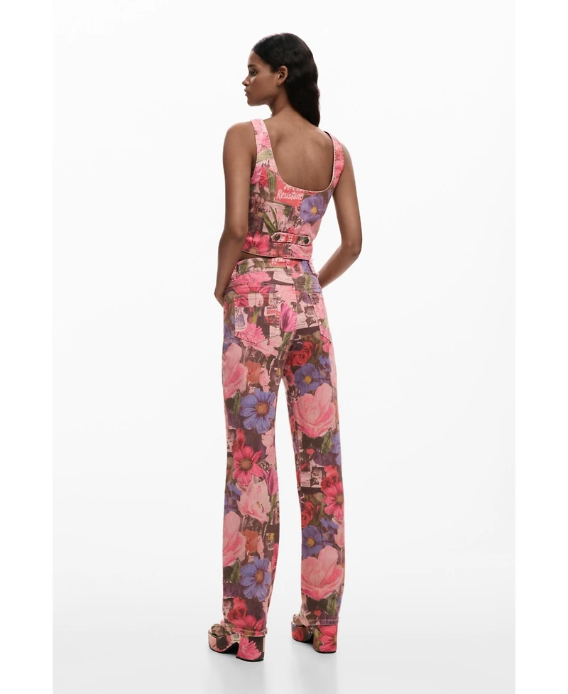 Desigual Women's Printed denim trousers