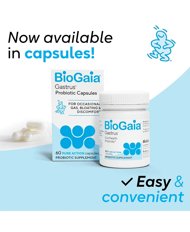 BioGaia Gastrus Probiotic Capsules, 60 Count