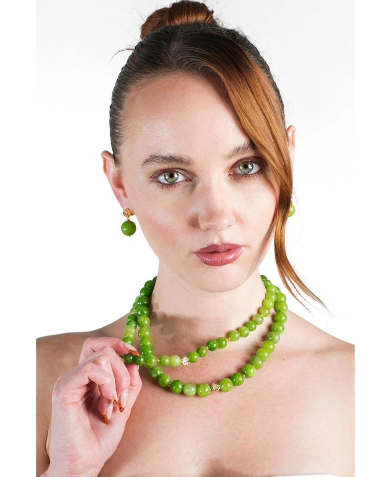 Classicharms Olivia Peridot Bead Drop Earrings