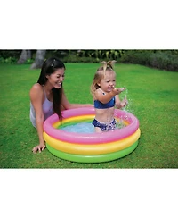 Gnuadz Inflatable Pool Sunset Glow Kiddie Toddler Backyard Water Splash