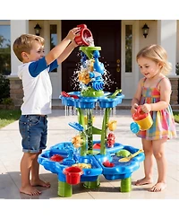 Gnuadz 2-Tier Water Table Kids Sand Sensory Play Outdoor Toy