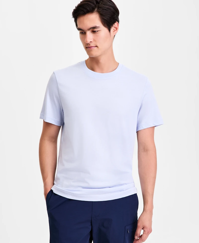 Alfani Men's Mercerized Cotton Short Sleeve Crewneck T-Shirt, Created for Macy's