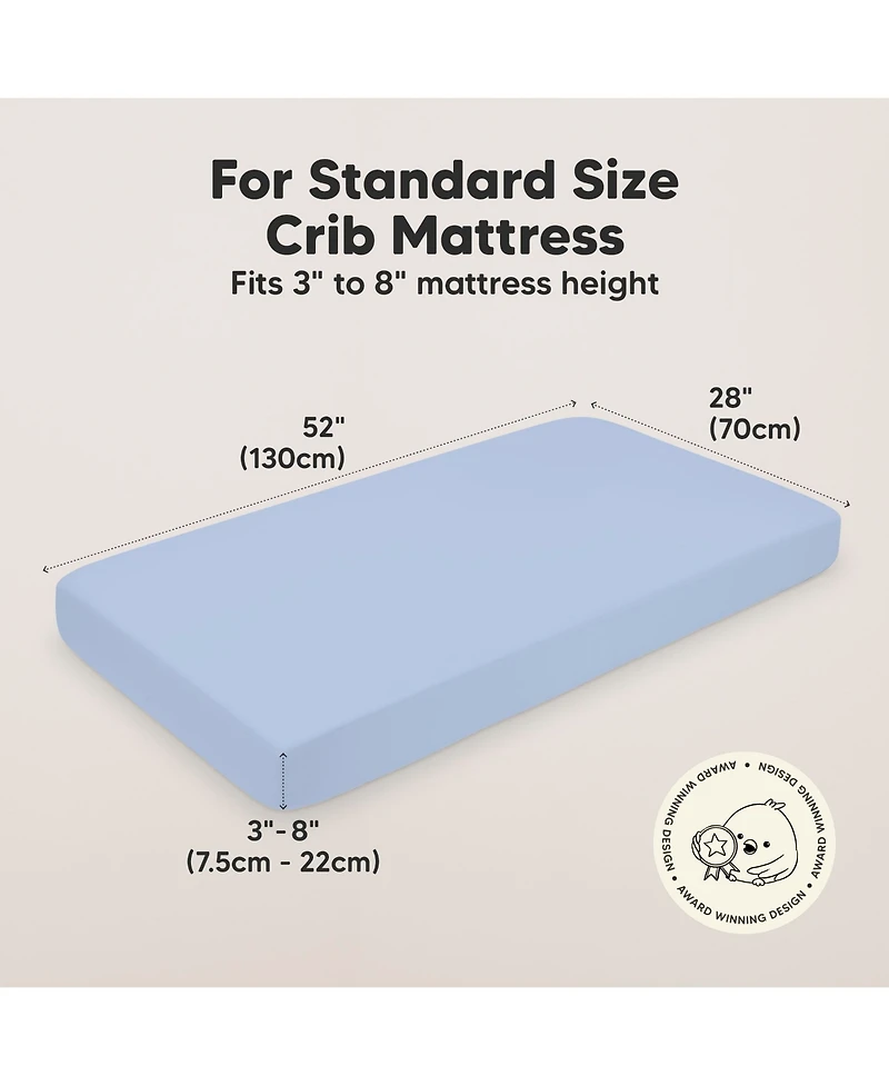 KeaBabies 2pk Soothe Fitted Crib Sheets Neutral, Baby Sheets, Fits Standard Nursery Mattress
