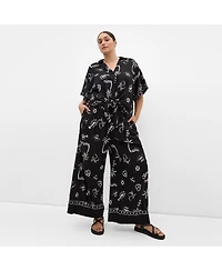 City Chic Women's Resort Border Print Pant