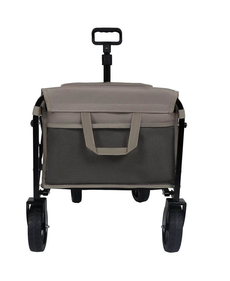 Mondawe Expandable Dual-Layer Storage Wagon Utility Carts w/ 225LBS Capacity, 360degree(s) All-Terrain Wheels