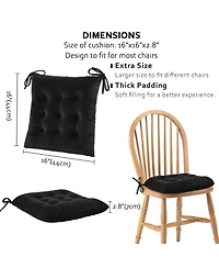 Gnuadz 4 Piece Tufted Square Seat Cushions With Ties