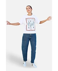 Yumi Women's Cotton Summer Motif T-Shirt