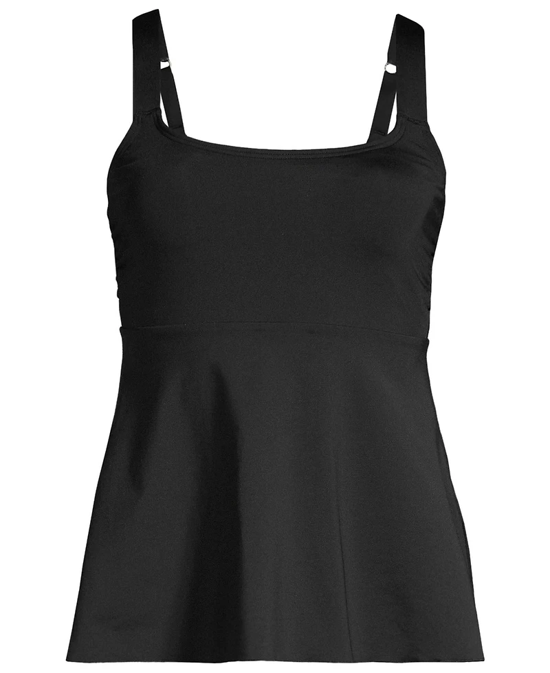 Lands' End Women's Adjustable Scoop Neck Flutter Tankini Top