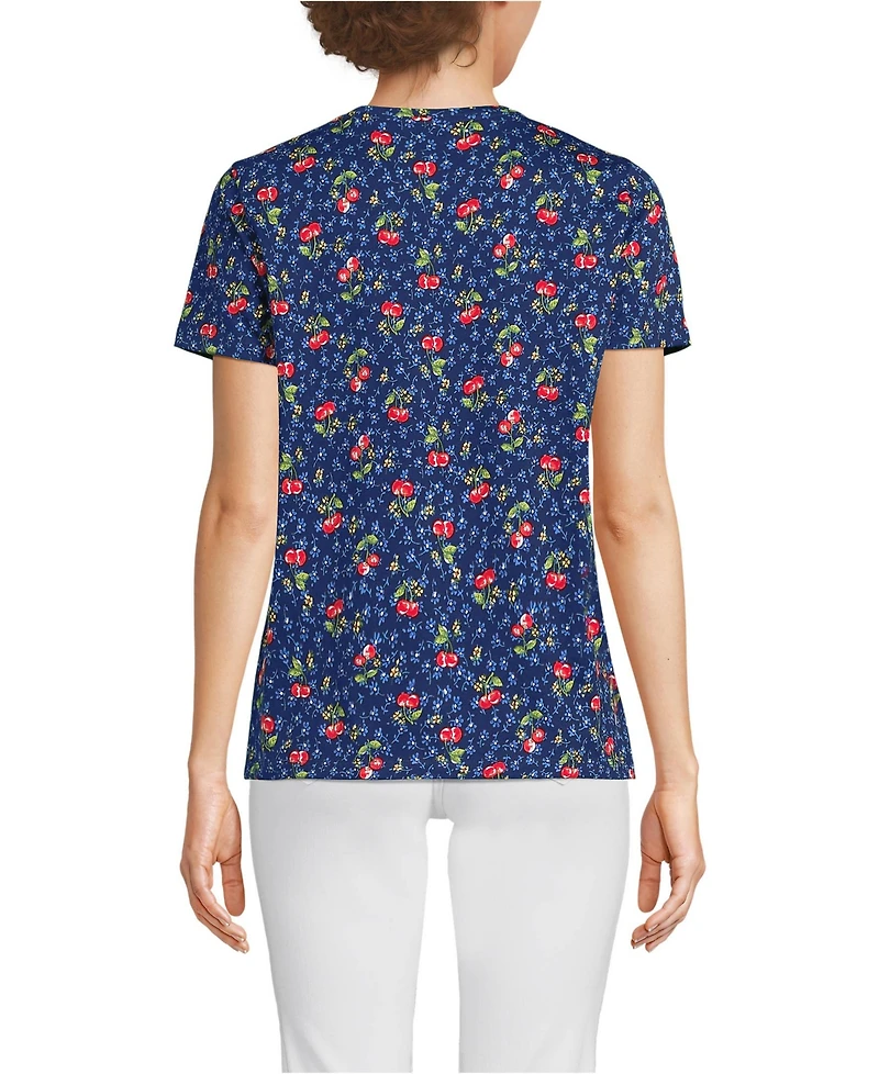 Lands' End Women's Tall Relaxed Supima Cotton Crew Neck T-Shirt