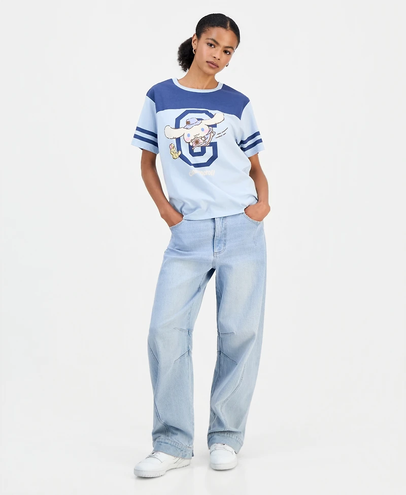 Sanrio Juniors' Cinnamoroll Varsity Graphic T-Shirt