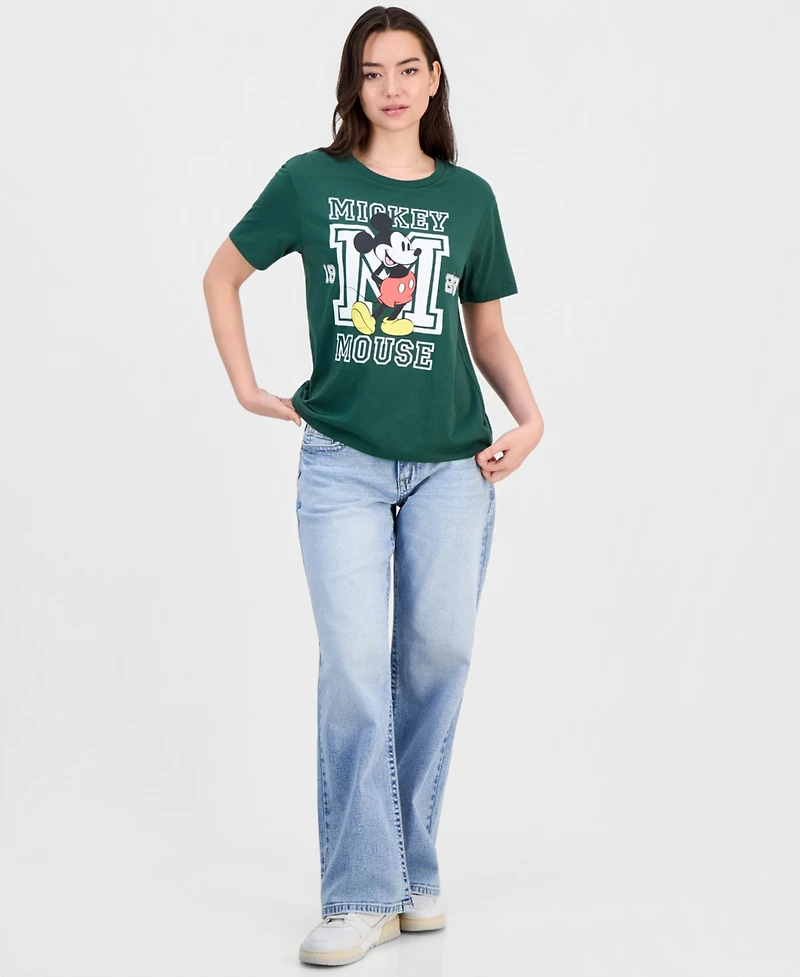 Disney Juniors' Mickey Mouse Varsity Short-Sleeve T-Shirt