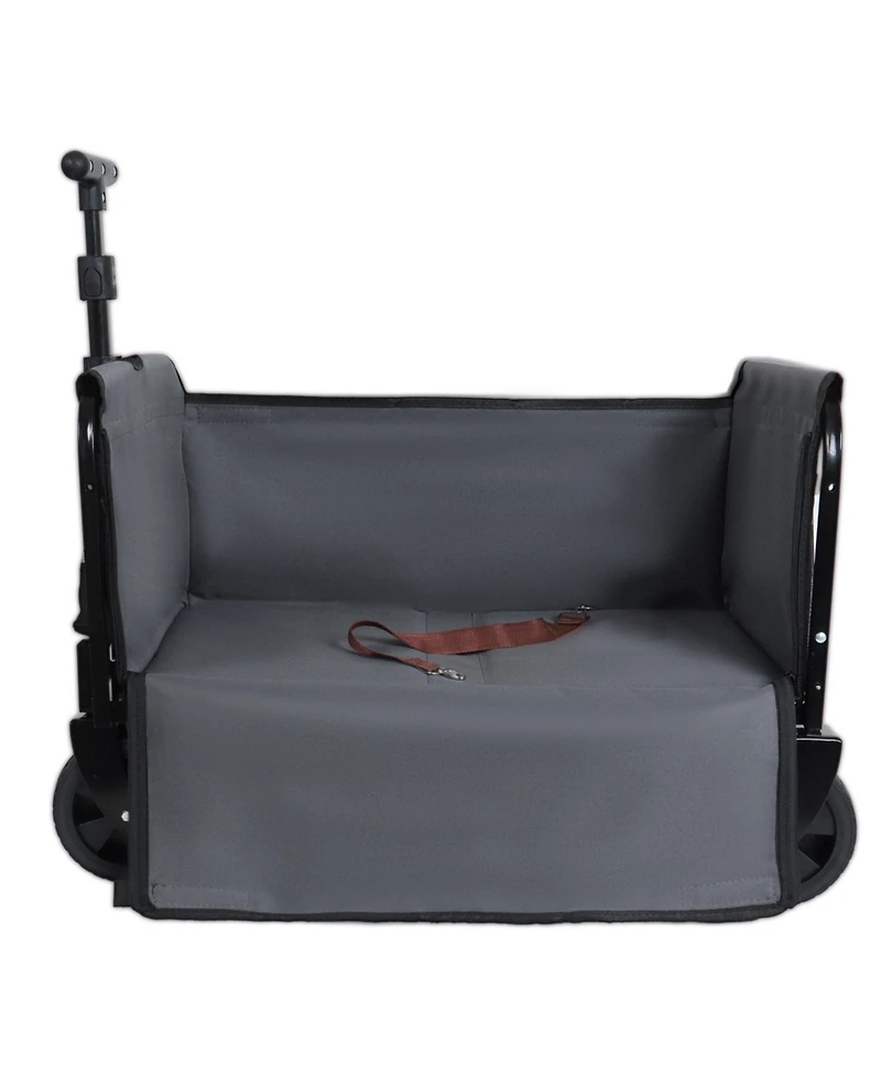 Mondawe All-in-One Convertible Camping Utility Carts - Bench Seat, Dog Tether w/ 360degree(s) All-Terrain Wheels