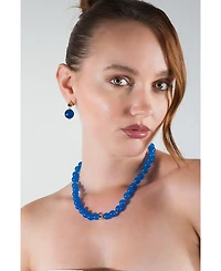 Classicharms Tia Royal Blue Chalcedony Drop Earrings