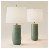 360 Lighting Kerry 28 1/2" High Stripes Ceramic Table Lamp Set of 2